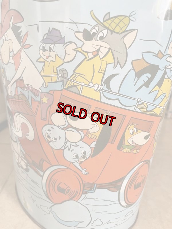 画像16: Hanna Barbera Hucklebrry Houned Yogi Bear Tin Trash Can / ハックルベリーハウンド　ヨギベア のアルミ製、メタル製のゴミ箱、トラッシュカン (16)