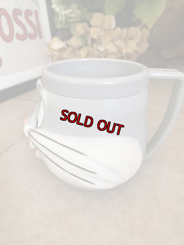 画像5:  Looney Tunes Bugs Bunny Face Plastic Mug /  ルーニーテューンズ   バックスバニー プラスチック製 フェイスマグ (5)