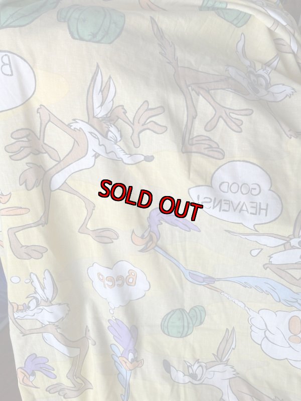 画像10: Looney Tunes Road Runner Yellow pillow case / ルーニーチューンズ、ロードランナーのイエロー、ピローケース (10)
