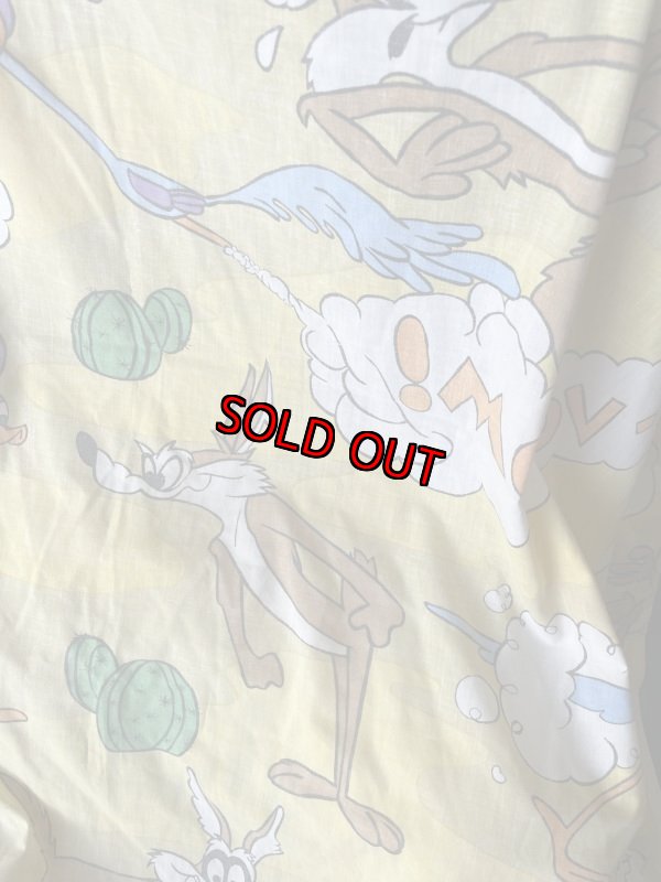画像9: Looney Tunes Road Runner Yellow Box Fabric Sheet / ルーニーチューンズ、ロードランナーのイエロー、ボックスシーツ (9)