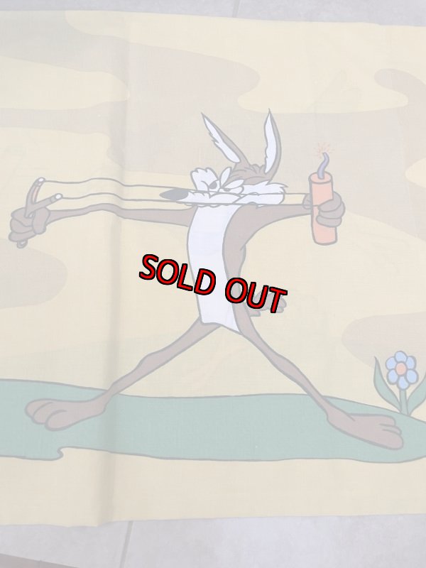 画像4: Looney Tunes Road Runner Yellow pillow case / ルーニーチューンズ、ロードランナーのイエロー、ピローケース (4)