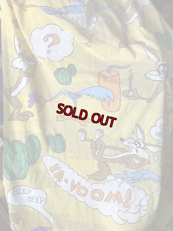 画像3: Looney Tunes Road Runner Yellow Box Fabric Sheet / ルーニーチューンズ、ロードランナーのイエロー、ボックスシーツ (3)