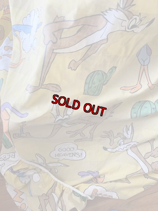 画像2: Looney Tunes Road Runner Yellow Box Fabric Sheet / ルーニーチューンズ、ロードランナーのイエロー、ボックスシーツ (2)