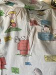 画像2:  Snoopy fabric Flat,Box Pillow Sheets set of 3 1971 / スヌーピー　フラット、ボックス、ピローケース　3点セット白生地 (2)