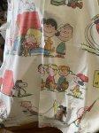 画像12:  Snoopy fabric Flat,Box Pillow Sheets set of 3 1971 / スヌーピー　フラット、ボックス、ピローケース　3点セット白生地 (12)