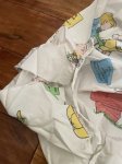 画像4:  Snoopy fabric Flat,Box Pillow Sheets set of 3 1971 / スヌーピー　フラット、ボックス、ピローケース　3点セット白生地 (4)