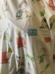 画像6:  Snoopy fabric Flat,Box Pillow Sheets set of 3 1971 / スヌーピー　フラット、ボックス、ピローケース　3点セット白生地 (6)