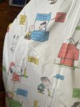 画像5:  Snoopy fabric Flat,Box Pillow Sheets set of 3 1971 / スヌーピー　フラット、ボックス、ピローケース　3点セット白生地 (5)
