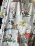 画像13:  Snoopy fabric Flat,Box Pillow Sheets set of 3 1971 / スヌーピー　フラット、ボックス、ピローケース　3点セット白生地 (13)