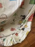 画像3:  Snoopy fabric Flat,Box Pillow Sheets set of 3 1971 / スヌーピー　フラット、ボックス、ピローケース　3点セット白生地 (3)