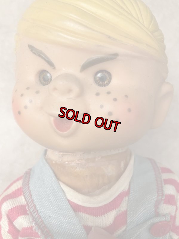 画像15: Dennis the Menace Rubber doll  / わんぱくデニス　マジックスキン　ラバーフェイスドール　白X赤ストタイプTシャツ　 (15)