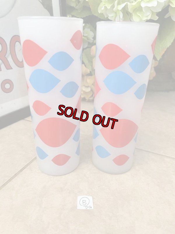 画像1:  Dairy Queen frosted glasses set of 2 (B) / ディリークィーン　半透明グラス　2個セット (1)