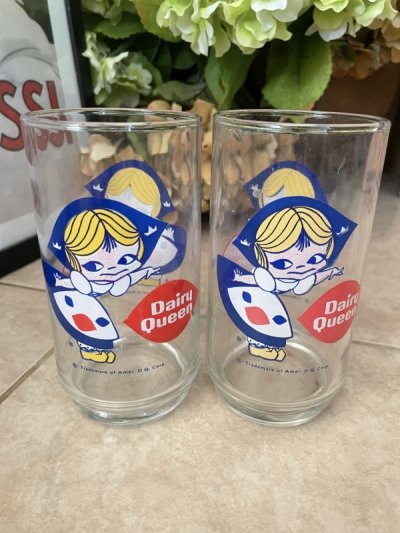 画像3:  Dairy Queen Dutch Girl glasses set of 2 / ディリークィーン　ダッチガール　グラス　2個セット