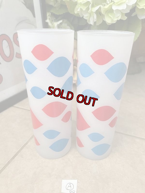 画像3:  Dairy Queen frosted glasses set of 2 (A) / ディリークィーン　半透明グラス　2個セット (3)