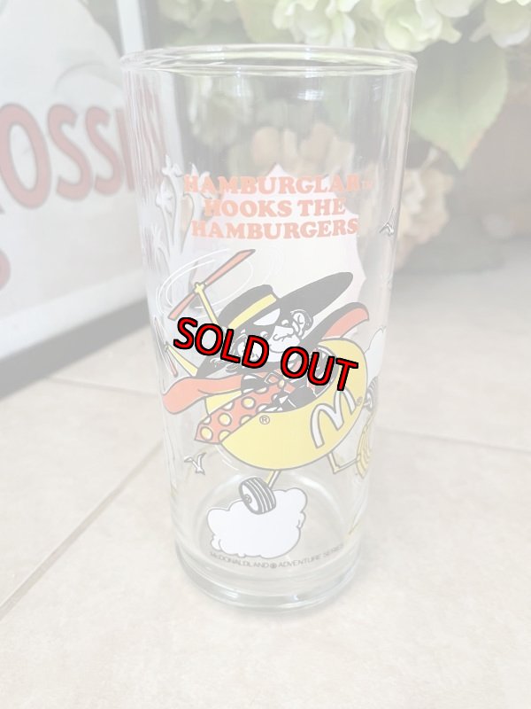画像1: McDonald’s Hamburglar glass cup / マクドナルド  ハンバーグラー　ガラス　グラス　タンブラー　 (1)