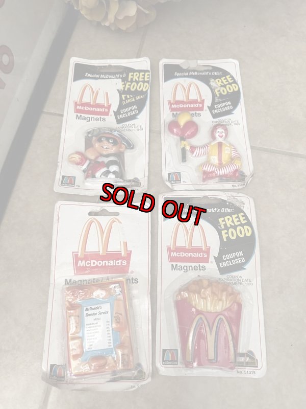 画像1: McDonald’s magnet 1999年 set of 4 / マクドナルド、ブリスター入り　マグネット　4点セット (1)