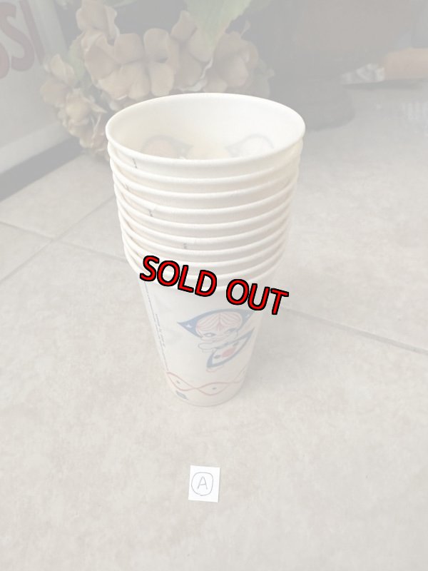 画像1: Dairy Queen Dutch Girl Wax Cup Set Of 10 (A) / ディリークィーン　ダッチガール　ワックスペーパー　カップ　10個セット (1)