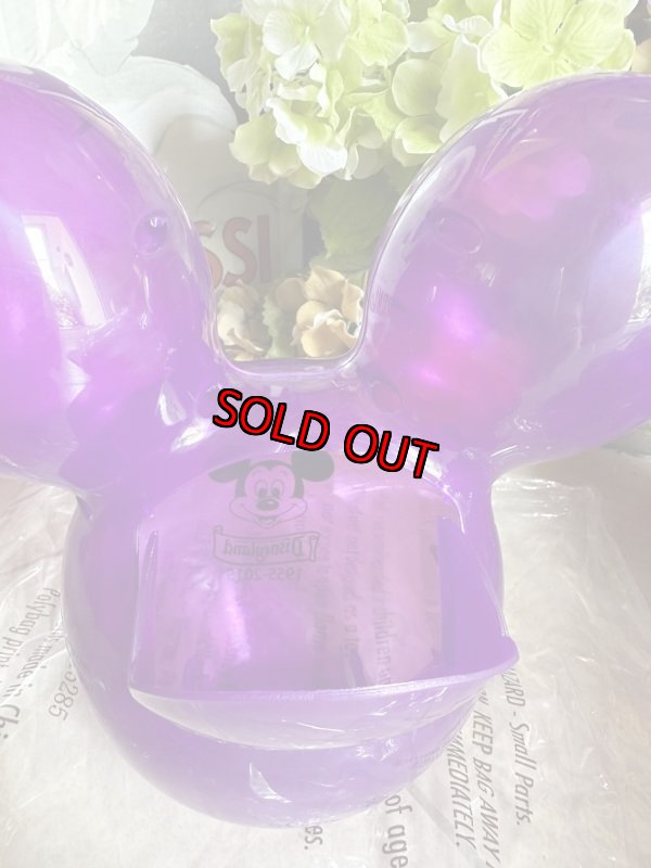 画像9: Disneyland 60th anniversary purple Mickey balloon popcorn bucket / ディズニーランド　60周年記念　パープル　ミッキーバルーン　ポップコーン　バケット　バケツ　 (9)