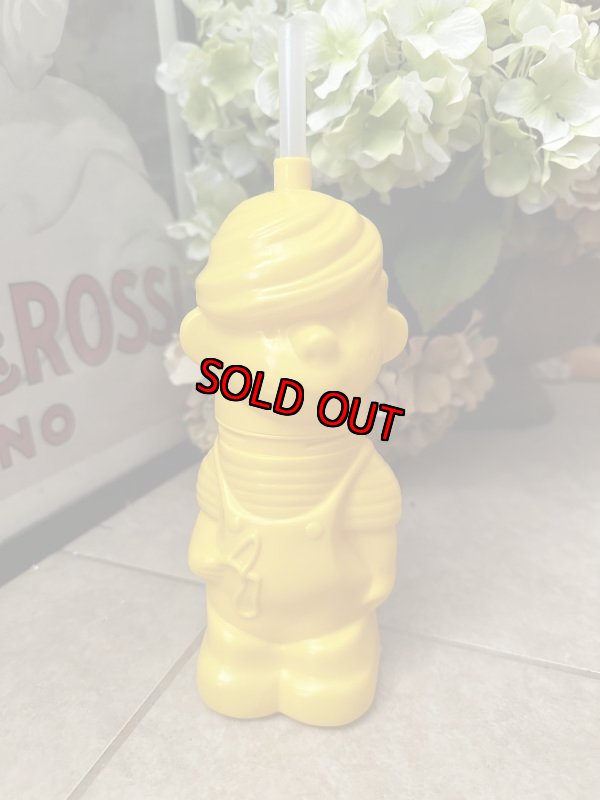 画像1: Dairy Queen Dennis The Menace Yellow Drink Bottle  / ディリークィーン　デニス　ザ　メナス　イエロー　ドリンクボトル　 (1)