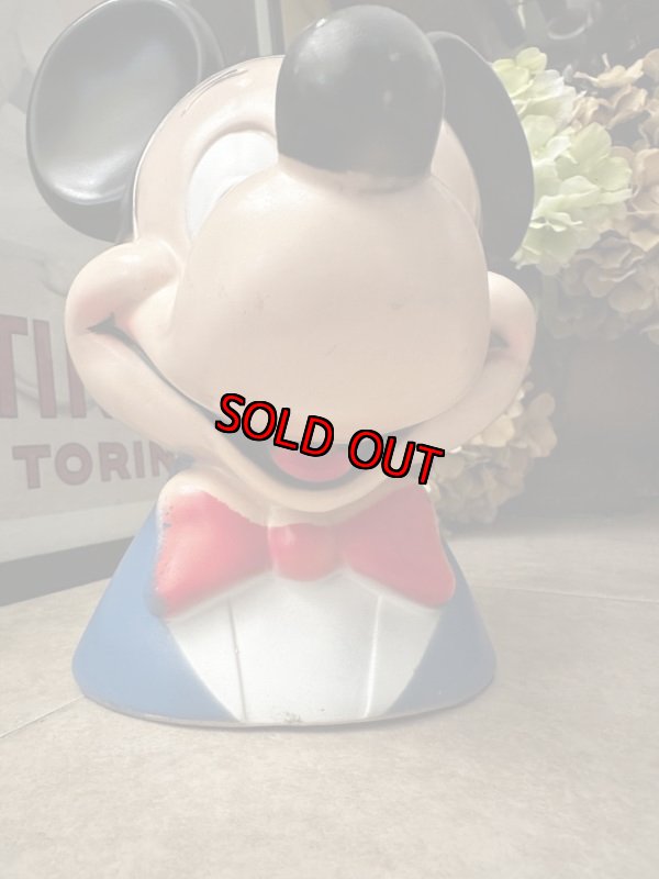 画像4: Disney Mickey Mouse plastic Face coin bank 1971 / ディズニーのミッキーマウス　プラスチック製　フェイス貯金箱 (4)