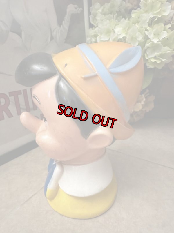画像6: Disney Pinocchio plastic Face coin bank 1971 / ディズニーのピノキオ、プラスチック製　フェイス貯金箱 (6)