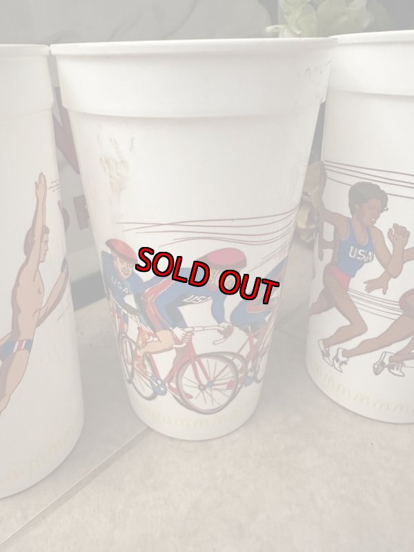 画像3: McDonald’s  Olympic 1988 plastic cups set of 4 / マクドナルド  1988年　オリンピック　プラスチック製　カップ　4個セット (3)