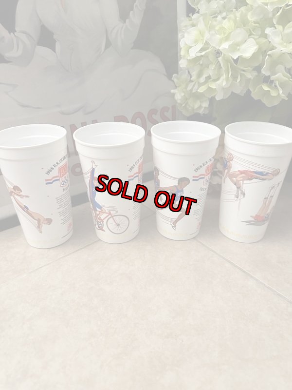 画像6: McDonald’s  Olympic 1988 plastic cups set of 4 / マクドナルド  1988年　オリンピック　プラスチック製　カップ　4個セット (6)