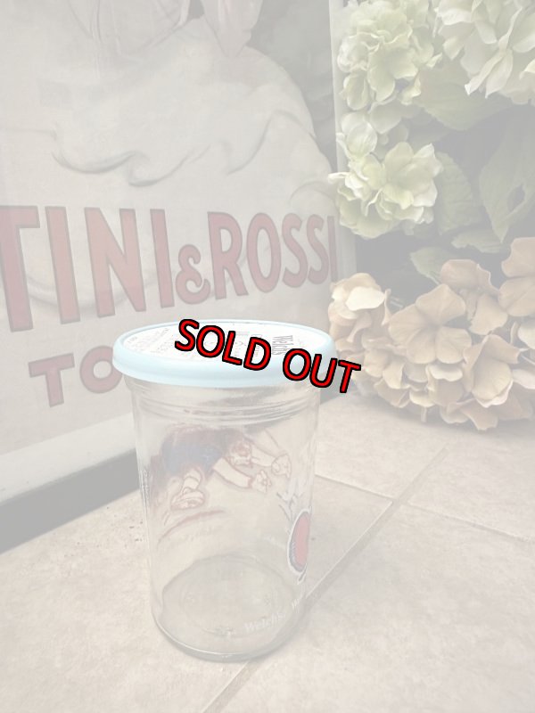 画像4: Tom&Jerry Welch’s football Glass with lid 1991 / ウェルチ トムとジェリー フットボール 蓋付きグラス (4)