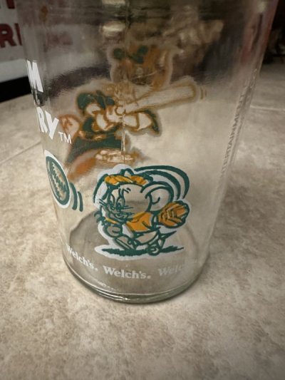 画像2: Tom&Jerry Welch’s Baseball Glass with lid 1991 / ウェルチ トムとジェリー 野球 蓋付きグラス