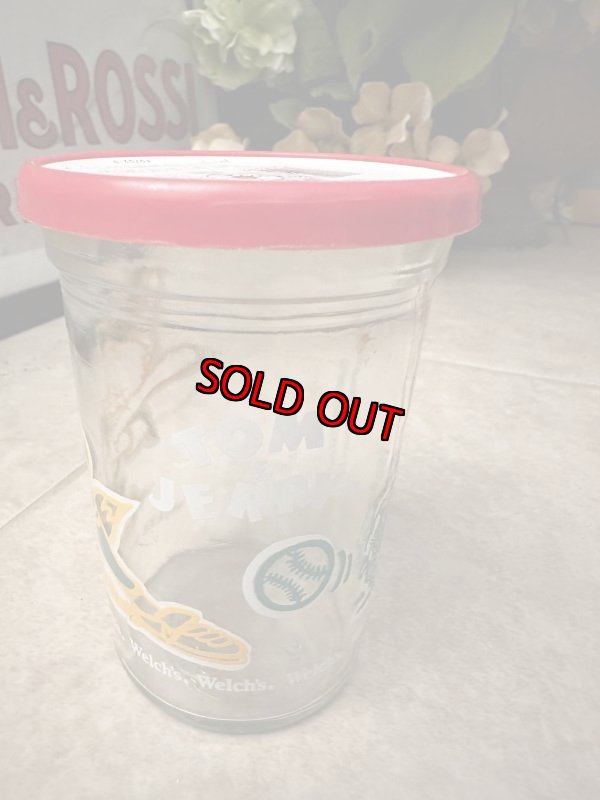 画像2: Tom&Jerry Welch’s Baseball Glass with lid 1991 /　ウェルチ　トムとジェリー　野球　蓋付きグラス (2)