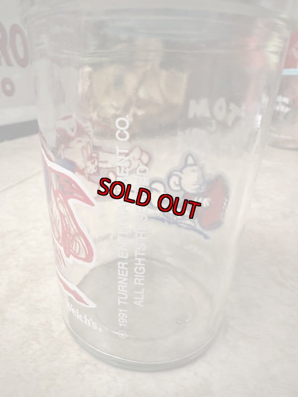 画像9: Tom&Jerry Welch’s football Glass with lid 1991 / ウェルチ トムとジェリー フットボール 蓋付きグラス (9)