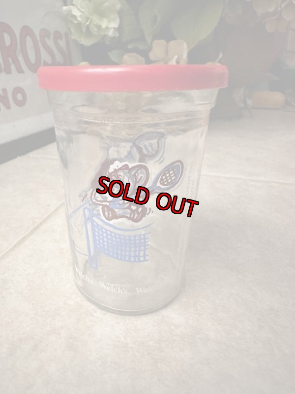 画像4: Tom&Jerry Welch’s Tennis Glass with lid 1991 / ウェルチ トムとジェリー テニス 蓋付きグラス (4)