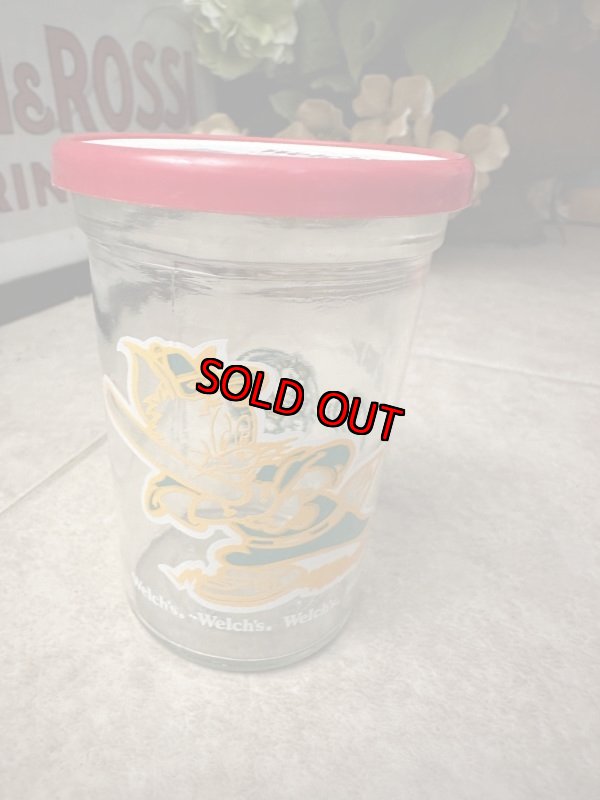 画像1: Tom&Jerry Welch’s Baseball Glass with lid 1991 /　ウェルチ　トムとジェリー　野球　蓋付きグラス (1)