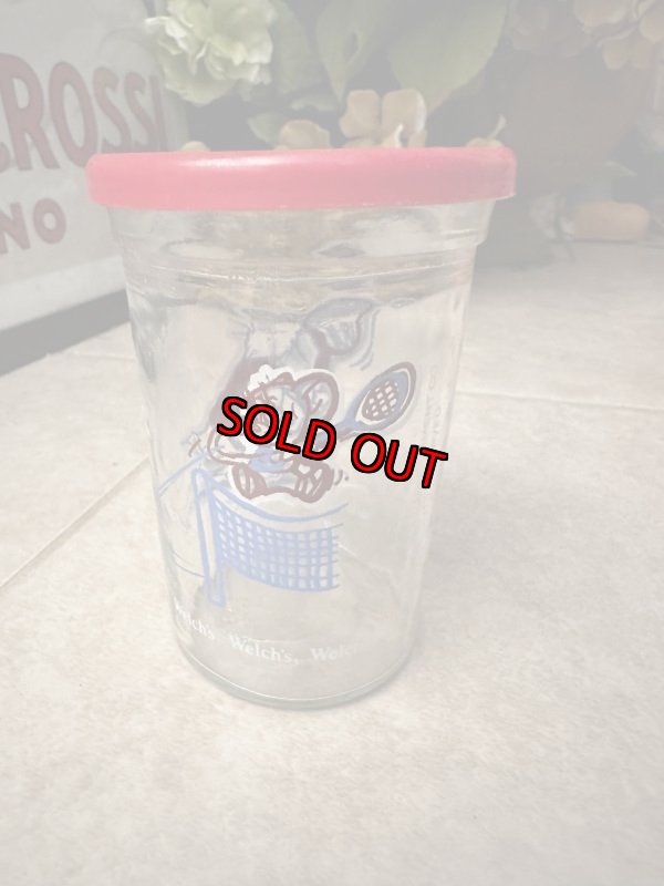 画像3: Tom&Jerry Welch’s Tennis Glass with lid 1991 / ウェルチ トムとジェリー テニス 蓋付きグラス (3)