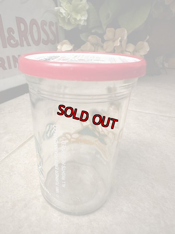 画像4: Tom&Jerry Welch’s Baseball Glass with lid 1991 /　ウェルチ　トムとジェリー　野球　蓋付きグラス (4)