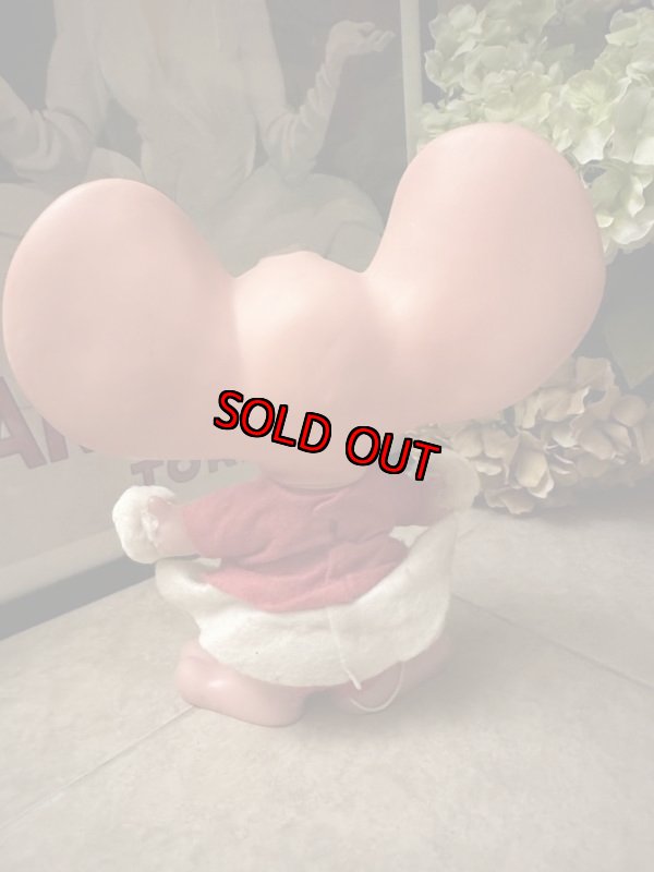 画像6: Florida Mouse Cheerleader coin Bank Vinyl Doll / フロリダマウス チアリーダー ガールドール 貯金箱 70年代 (6)