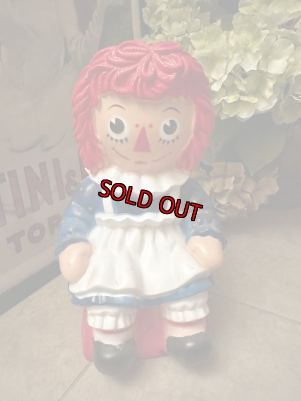 画像1: Raggedy Ann & Andy Ann plastic Coin Bank 1972  / ラガディアン&アンディ　プラスチック製　貯金箱 (1)