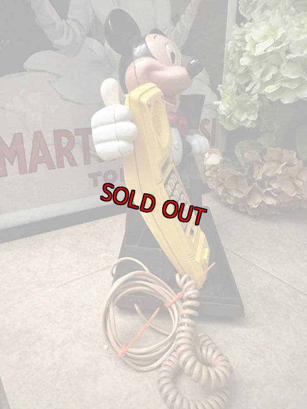 画像8: Disney Mickey Mouse Message pad black telephone / ディズニーのミッキーマウス メッセージ パッド付き 黒 電話機 (8)