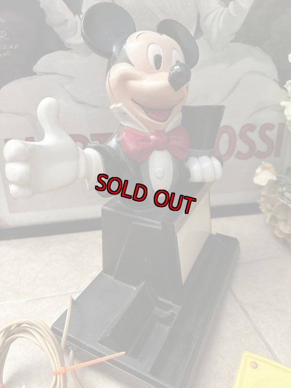 画像10: Disney Mickey Mouse Message pad black telephone / ディズニーのミッキーマウス メッセージ パッド付き 黒 電話機 (10)