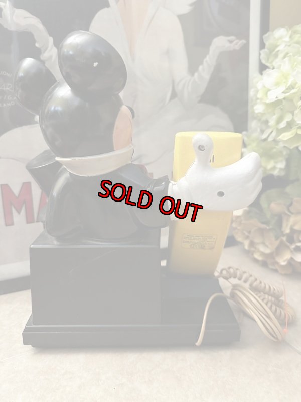 画像7: Disney Mickey Mouse Message pad black telephone / ディズニーのミッキーマウス メッセージ パッド付き 黒 電話機 (7)