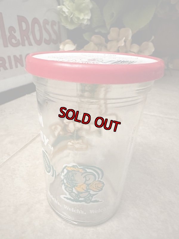 画像3: Tom&Jerry Welch’s Baseball Glass with lid 1991 /　ウェルチ　トムとジェリー　ベースボール　野球　蓋付きグラス (3)