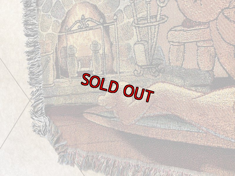 画像5: Disney Mickey& Minnie  Fabric Blanket / ディズニー　ミッキー＆ミニー　フリンジ付き　ブランケット (5)