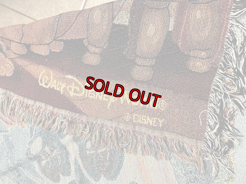 画像7: Disney Mickey& Minnie  Fabric Blanket / ディズニー　ミッキー＆ミニー　フリンジ付き　ブランケット (7)