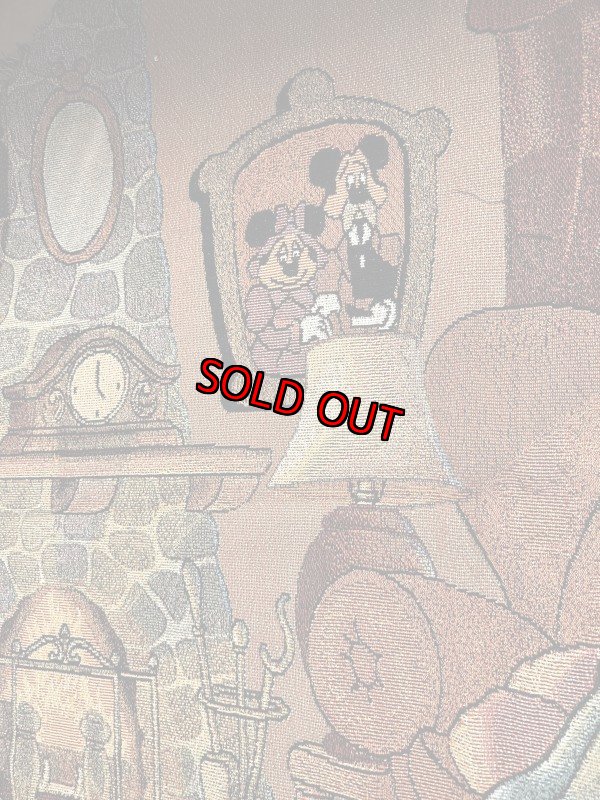 画像3: Disney Mickey& Minnie  Fabric Blanket / ディズニー　ミッキー＆ミニー　フリンジ付き　ブランケット (3)