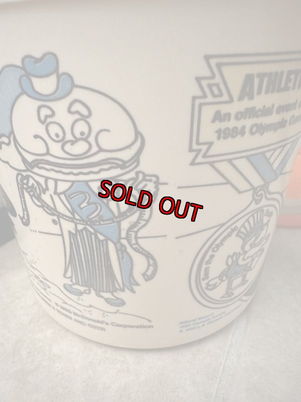 画像9: McDonald’s happy pail Olympic plastic White Bucket 1984  / マクドナルド  オリンピック　バケツ　プラスチック製　ハッピーミール (9)