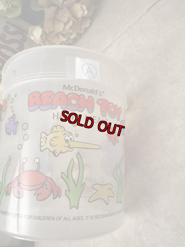 画像8: McDonald’s  Beach Toy plastic Bucket 1989 (A) / マクドナルド  ビーチトイ　透明バケツ　プラスチック製　ハッピーミール (8)