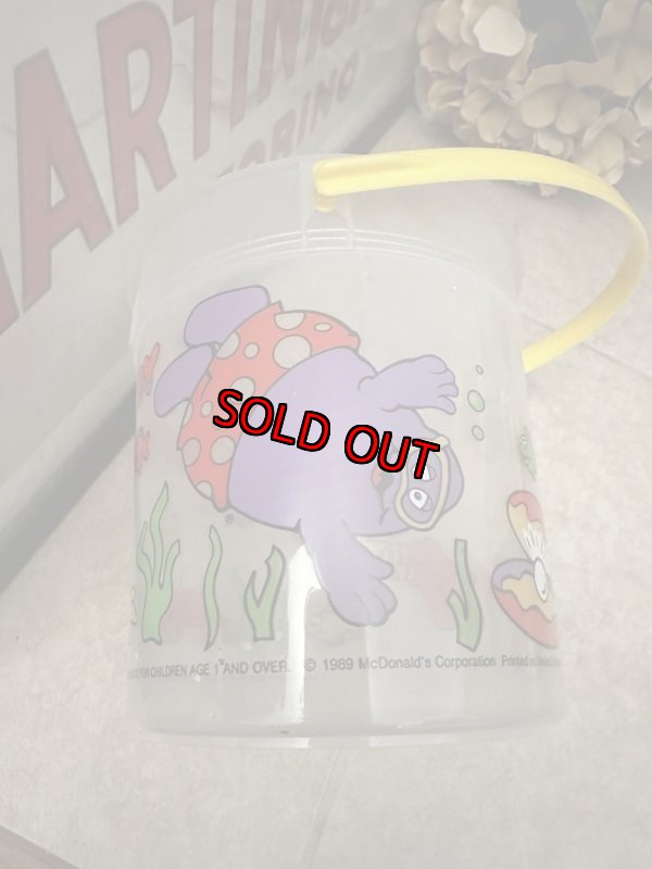 画像10: McDonald’s  Beach Toy plastic Bucket 1989 (A) / マクドナルド  ビーチトイ　透明バケツ　プラスチック製　ハッピーミール (10)