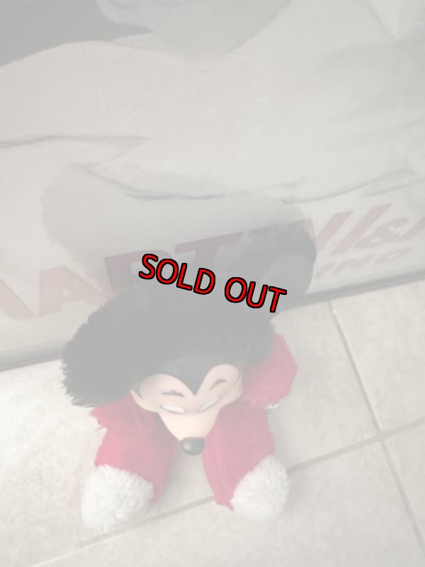 画像5: Disney Mickey Mouse Rubber Face Red plush  Doll / ミニーマウスのラバーフェイス、レッドぬいぐるみ　スタイ付き (5)