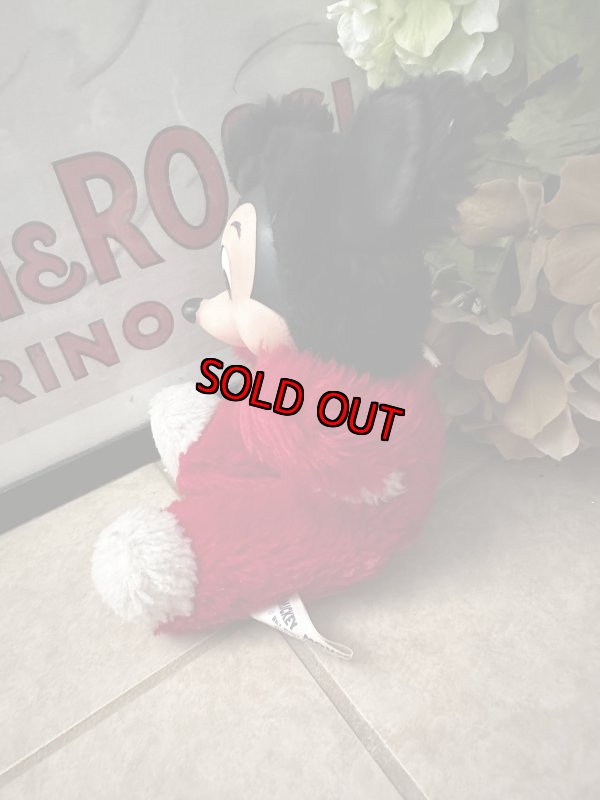画像6: Disney Mickey Mouse Rubber Face Red plush  Doll / ミニーマウスのラバーフェイス、レッドぬいぐるみ　スタイ付き (6)
