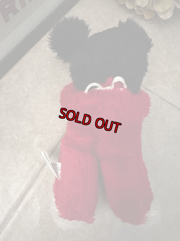 画像7: Disney Mickey Mouse Rubber Face Red plush  Doll / ミニーマウスのラバーフェイス、レッドぬいぐるみ　スタイ付き (7)
